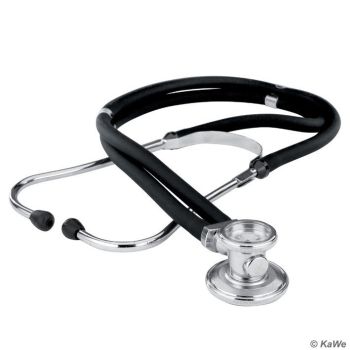 Doppelkopf-Stethoskop Typ Rapport, schwarz mit 55 cm Schlauch