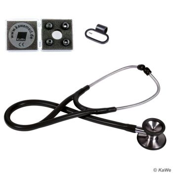 Profi-Kardiologie Stethoskop Edelstahl, schwarz