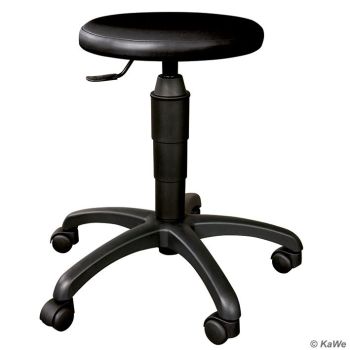 Drehhocker Classic mit Rundsitz, schwarz 0