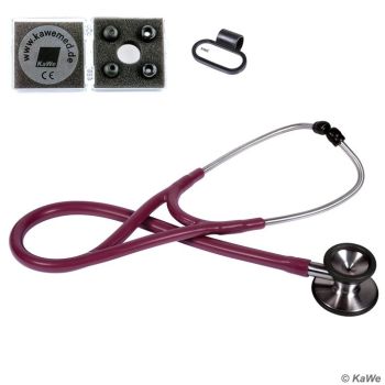 Profi-Kardiologie Stethoskop Edelstahl, burgunder