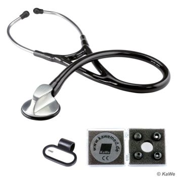 Top-Kardiologie Stethoskop Edelstahl, schwarz