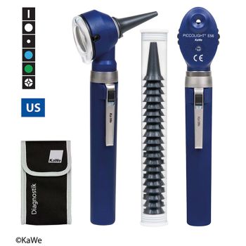 KaWe PICCOLIGHT F.O. LED/E56 LED Otoskop-/Ophthalmoskop-Set sky 2