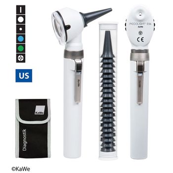 KaWe PICCOLIGHT F.O. LED/E56 LED Otoskop-/Ophthalmoskop-Set stone 2