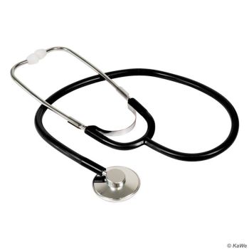 Single Stethoskop, Aluminium, schwarz 0