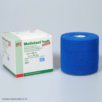 Mollelast haft color latexfrei Fixierbinde blau