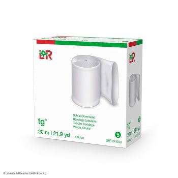 tg-Schlauchverband, weiß, Gr. 5, 20 m x 5