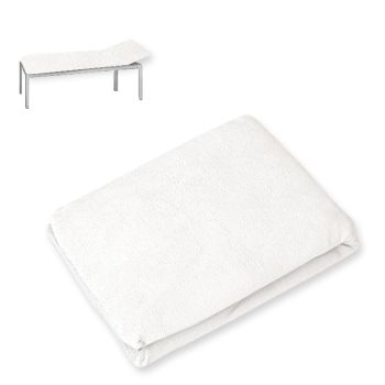Liegenbezug Frottee weiß, 65 x 195 cm