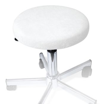 Hockerbezug Frottee weiß für Hocker 40 bis 45 cm Ø