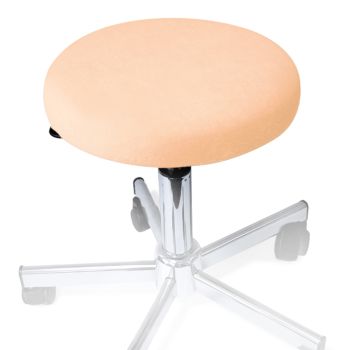 Hockerbezug Frottee beige für Hocker 40 bis 45 cm Ø