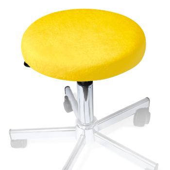Hockerbezug Frottee gelb für Hocker 40 bis 45 cm Ø