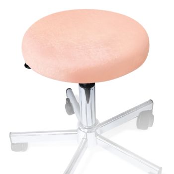 Hockerbezug Frottee apricot für Hocker 40 bis 45 cm Ø