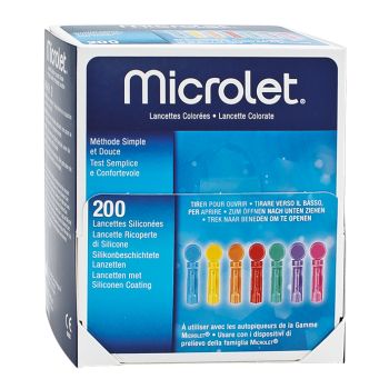 MICROLET Lanzetten farbig (200 Stck.)