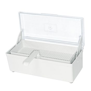 Desinfektionswanne 1 Ltr. mit Siebkorb und Klarsichtdeckel