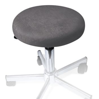 Hockerbezug Frottee graphit für Hocker 40 bis 45 cm Ø