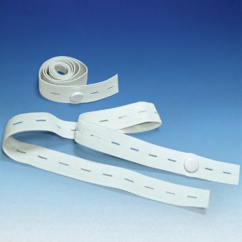 Fixierbänder weiß, Universalgröße mit Einknopfverschluss