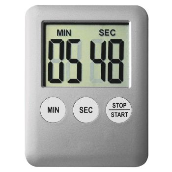 Digital Timer mit kleinem Display silber