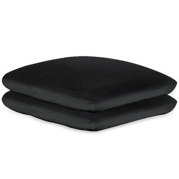 Kissenbezüge Frottee schwarz, 40 x 40 cm