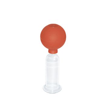 Massage-Schröpfglas mit Olive und Ball, 9 x 3 cm Ø