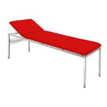 Untersuchungsliege ratiomed rot, verchromt