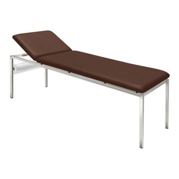 Untersuchungsliege ratiomed kastanie, verchromt