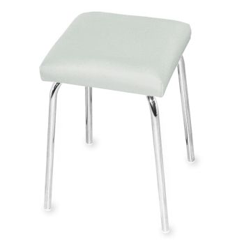 Stapelhocker ratiomed mit viereckigem Polstersitz lichtgrau