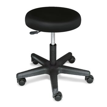 Rollhocker ratiomed schwarz, mit schwarzem Kunststofffußkreuz