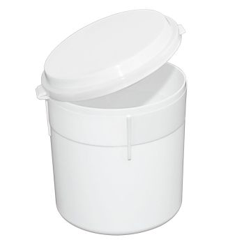 Einmal-Sputumbecher 250 ml, weiß mit Klappdeckel (300 Stck.)