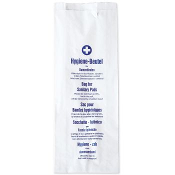 Hygienebeutel mit Seitenfalte, weiß (100 Stck.)