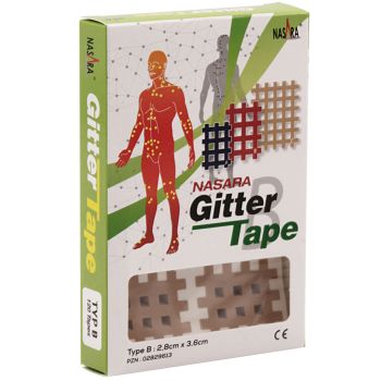 NASARA Gittertape 36 x 28 mm, beige/Typ B mittel (20 Blatt á 6 Tapes)
