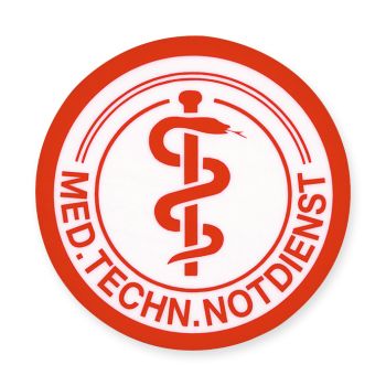 Schild: Med.Techn. Notdienst 0