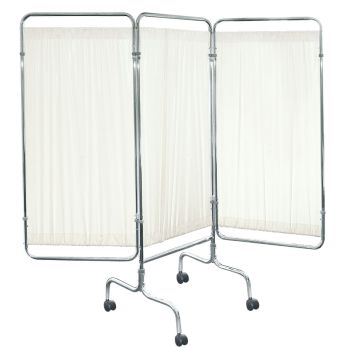 Wandschirm 3-flügelig, fahrbar Farbe: weiß/weiß/weiß