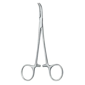 Präparierklemme nach Mixter-Baby, gebogen