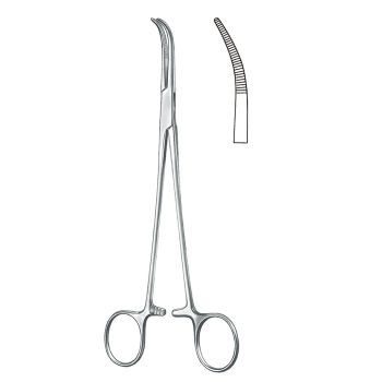 Klemme nach Schnidt, leicht gebogen, 19 cm