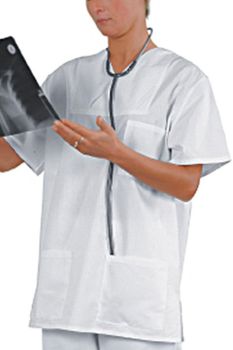 Kasack Typ Basel weiß, Gr. XS = 0 Gr. 34/36 (Damen)