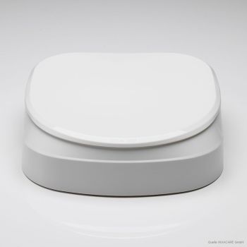 Toilettensitzerhöhung, weiß mit Deckel