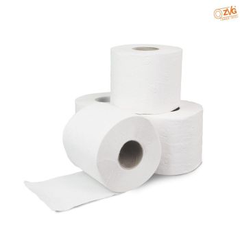 Toilettenpapier 3-lagig, weiß, Tissue, mit Dekorprägung (8 x 8 Rl.)