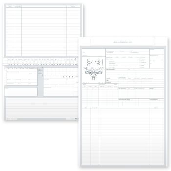 Karteikarten ALPHAsafe DIN A5 quer Typ Gynäkologie (500 Stck.)