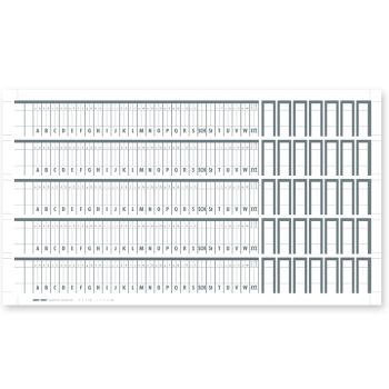 Alphabetleistenaufkleber MEGAnorm DIN A4 aus unzerreißbarer PP-Folie (100 Stck.)