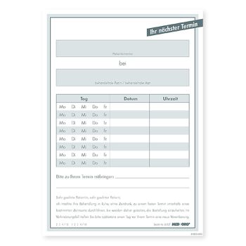 Terminzettel A6 hoch (500 Stck.) 0