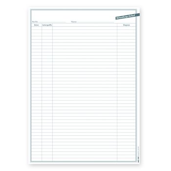 Behandlungsverlauf DIN A4 für alle Fachgruppen mit Aufdruck (1000 Stck.)