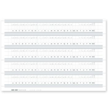 Alphabetleistenaufkleber für Karteitaschen DIN A5 (100 Stck.)