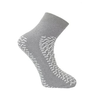 Anti-Rutsch-Socken, Gr. XXL (44-46) grau