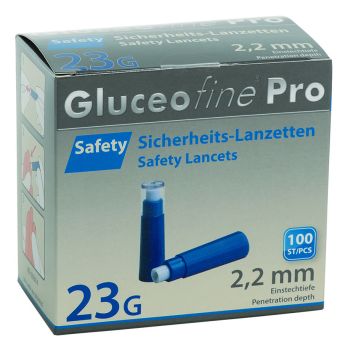 Gluceofine Pro Safety Sicherheits- lanzetten 23 G x 2
