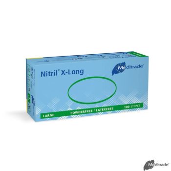 Nitril 3000 Blue X-Long U.-Handschuhe PF latexfrei