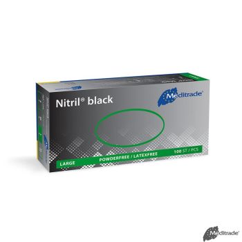 Nitril black U.-Handschuhe, PF, latexfrei