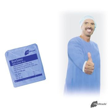 BeeSana SMS-Kittel 40 g, blau, 115 x 150 cm