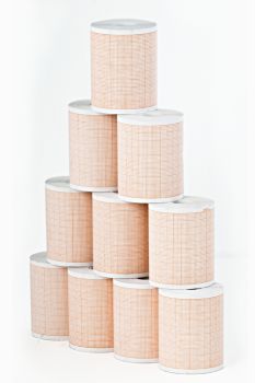 Druckerpapier 58 mm x 25 m, wischfest mit Gitterlinien (10 Rl.)