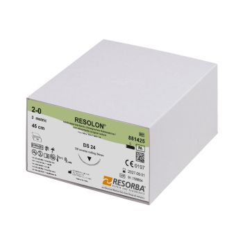 RESOLON DS 24 2/0=3 blau monofil, Nahtmaterial Fadenlänge 45 cm (36 Stck.)