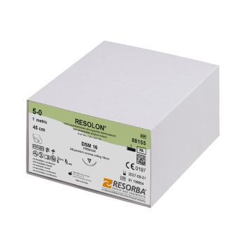 RESOLON DSM 16 5/0=1 blau monofil, Nahtmaterial Fadenlänge 45 cm (36 Stck.)