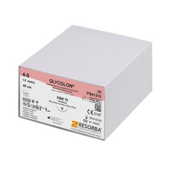 GLYCOLON DSM 16 4/0=1,5 ungefärbt, Nahtmaterial Fadenlänge 45 cm (24 Stck.)